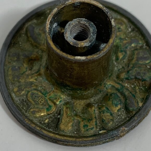 FIVE Brass Flower French Provincial JB Drawer Pull MCM Cabinet Knob Hardware - Picture 4 of 7